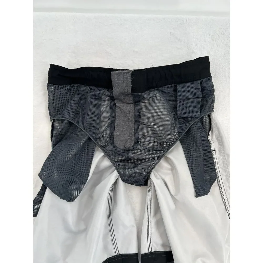 Speedo Board Shorts Men's Large Gray Pull On Drawstring Swim Trunks
